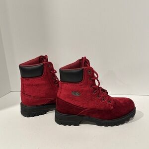 Lugz Red Lace-Up Ankle Boots
